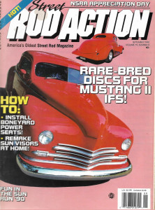 STREET ROD ACTION 1990 SEPT - POWER SEATS, SUN VISORS, MUSTANG II IFS DISCS